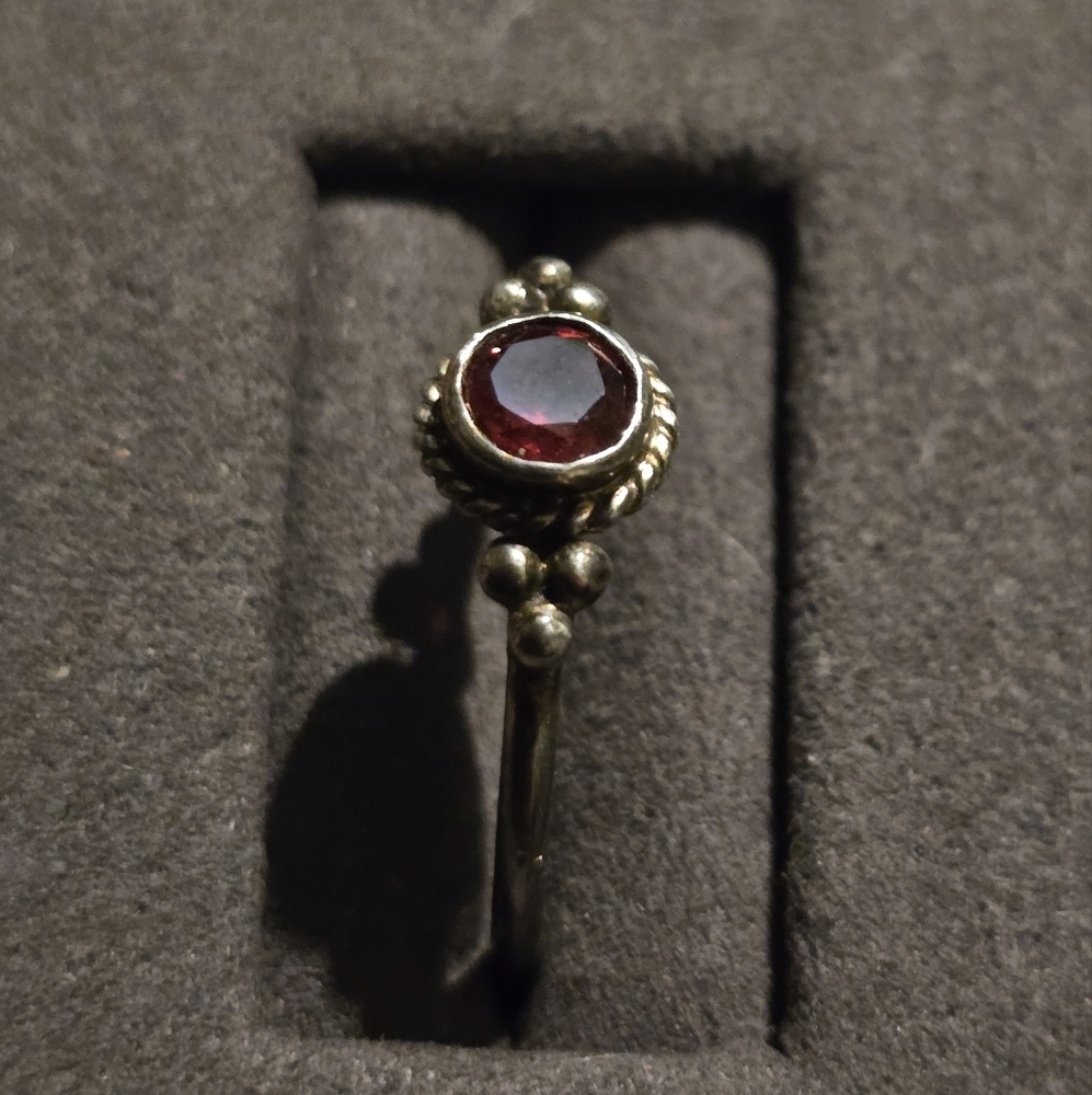 Garnite Sterling Silver Ring